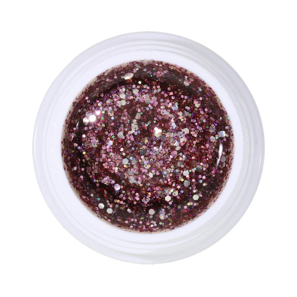 #256 Premium-GLITTER Color Gel 5ml Mischung aus rosa-, silber- und regenfarbenem Glitter - MSE - The Beauty Company