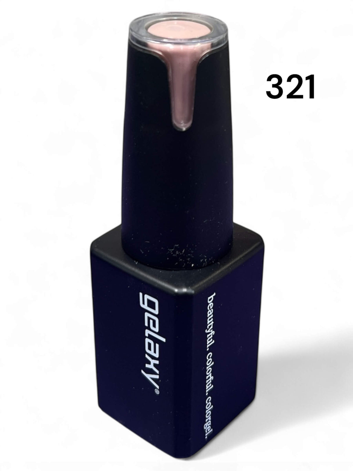 <t0>elaxy Shellac #321 - DezenT schimmerndes Beige-Rosa