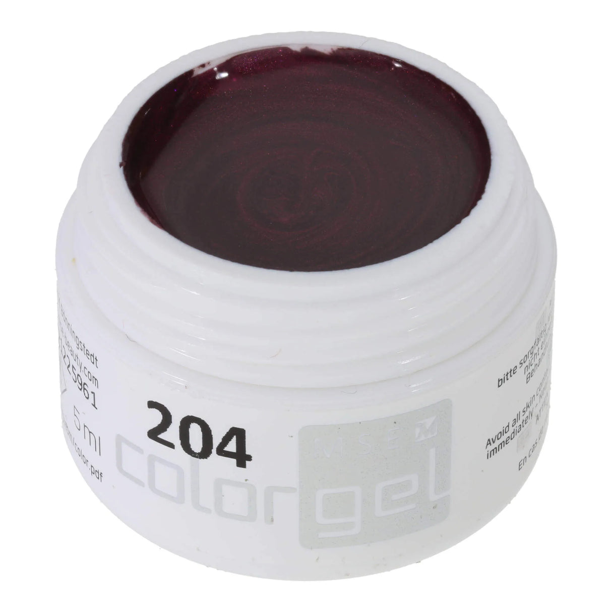 #204 <<<< t50>46>45>5>remium-EFFEKT  Color  Gel 5ml  Dunkelviolett mit dezentem  Rosaschimmer