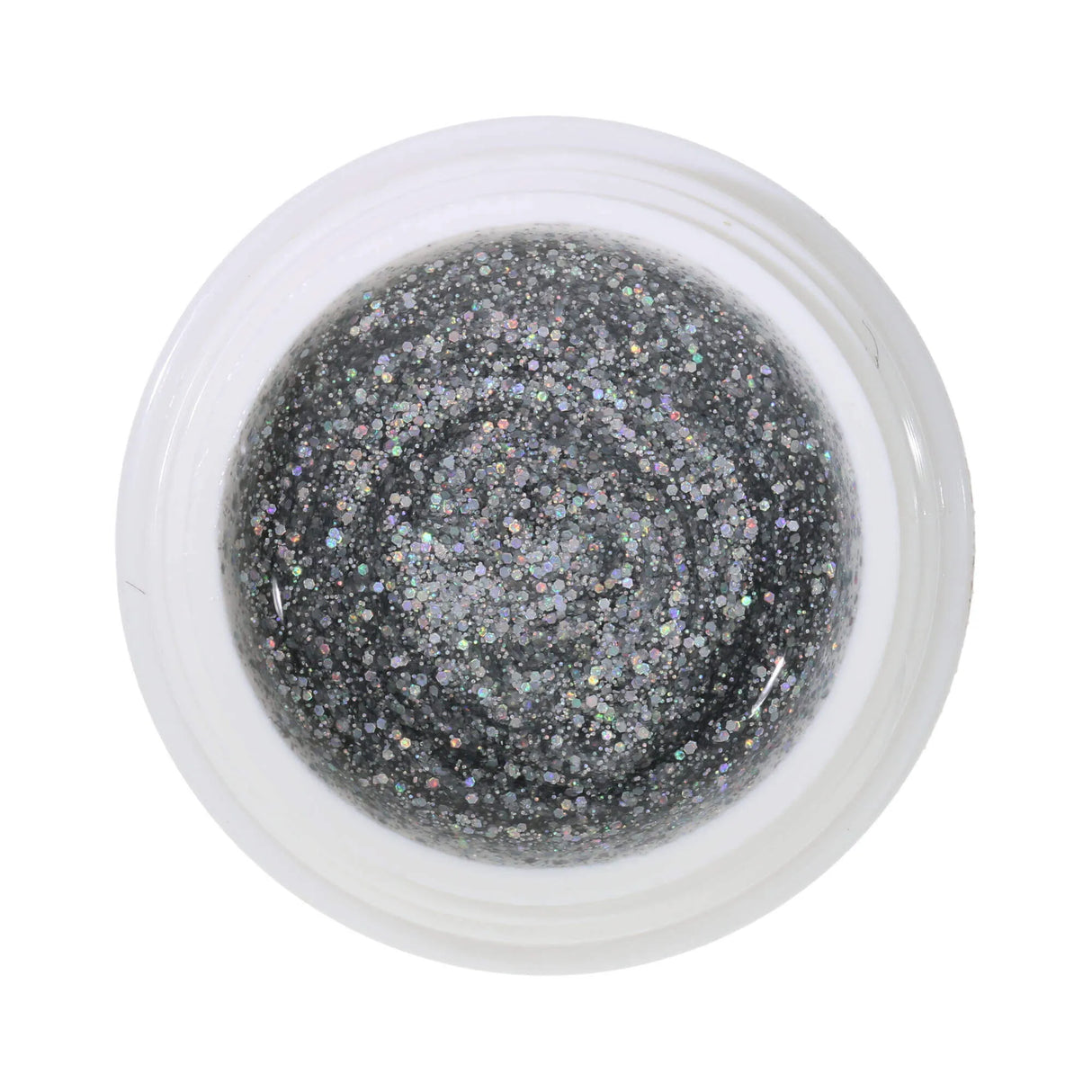 #225 <<<< t51>45>44>5>remium-GLITTER Color Gel 5ml Silberglitter mit sehr schönem Regenbogeneffekt