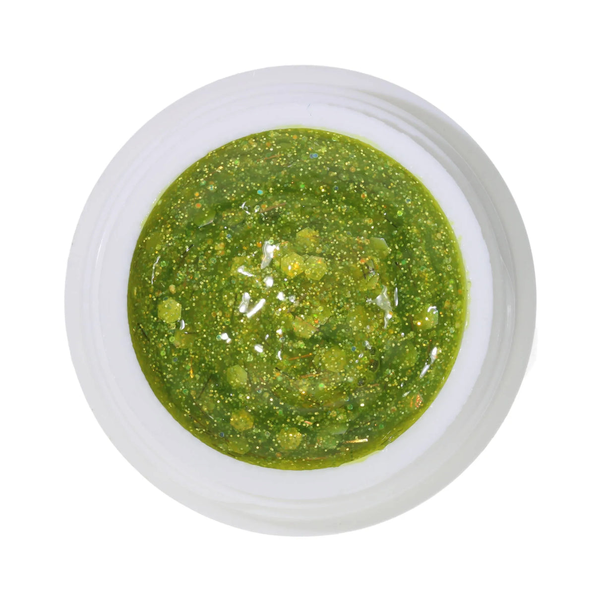 #245 Premium-GLITTER Gel Màu 5ml Kim Tuyến Vàng và Bạc kết hợp với sợi kim tuyến màu đồng