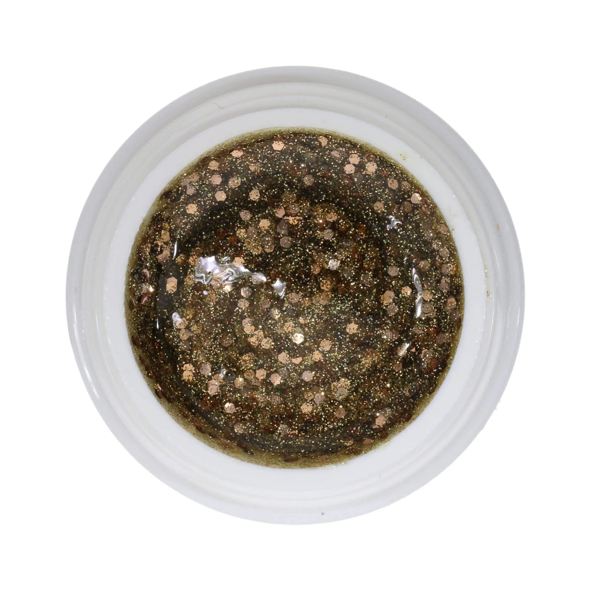 #260 << t44>5>remium-GLITTER Color Gel 5ml Kupferglitter in grob und fein