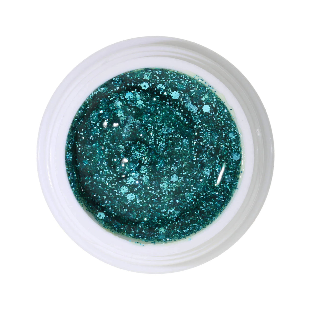 #281 Premium-GLITTER Gel de Color 5ml Glitter Turquesa