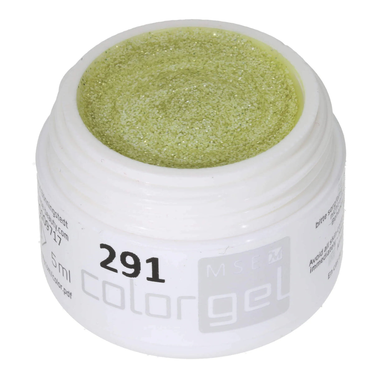 #291 Premium-GLITTER Color Gel 5ml Hochzeitsglitter Weiss + Gold