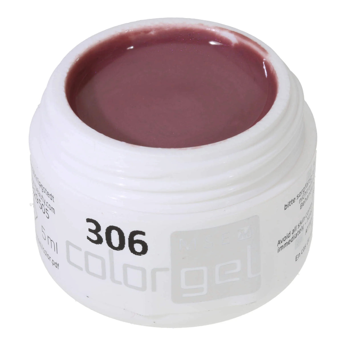 #306 <<<< t49>45>44>5>remium-EFFEKT Color Gel 5ml Braunviolett mit zartrosa Schimmer