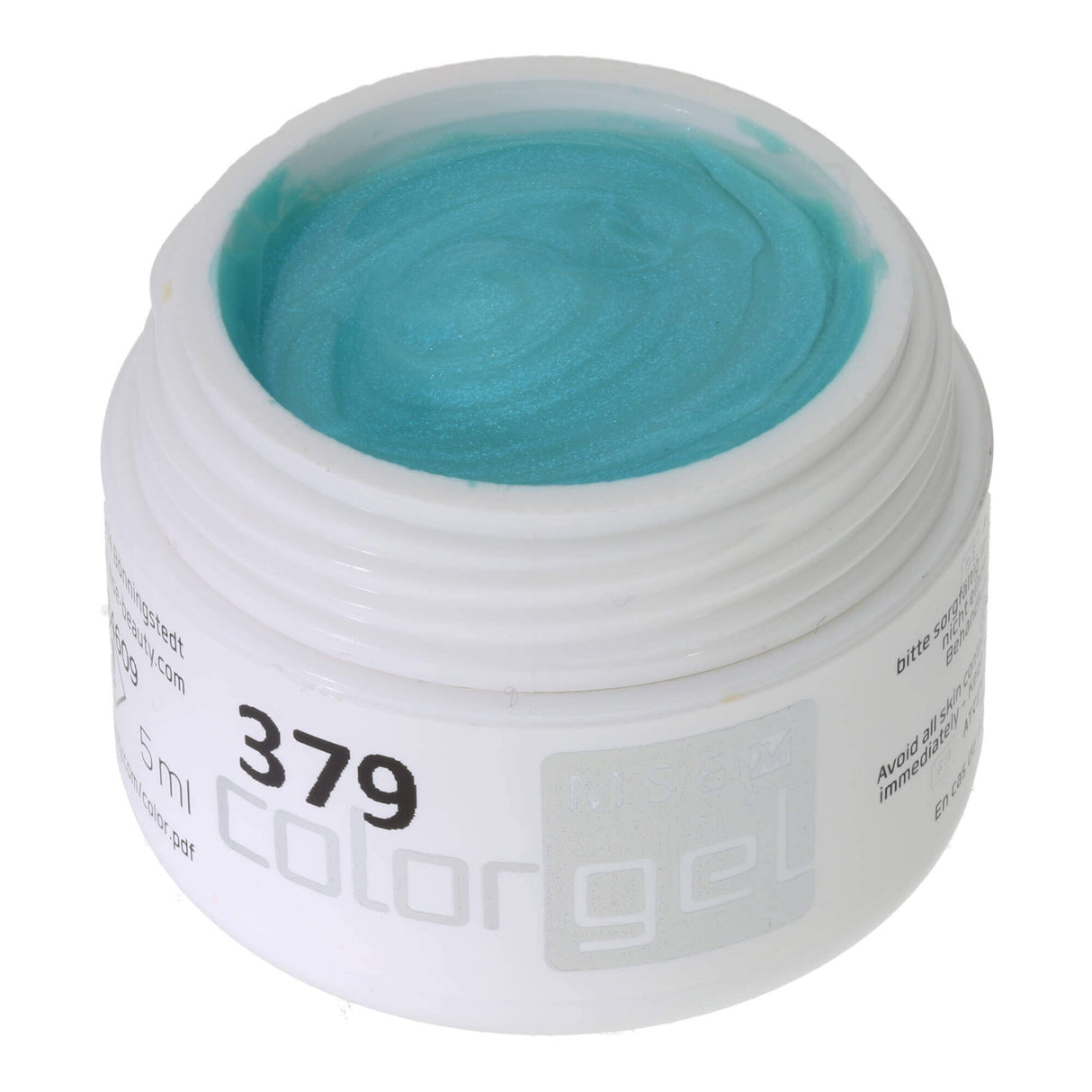 #379 Premium-EFFEKT Color Gel 5ml Mintgrün mit türkisem Glitter