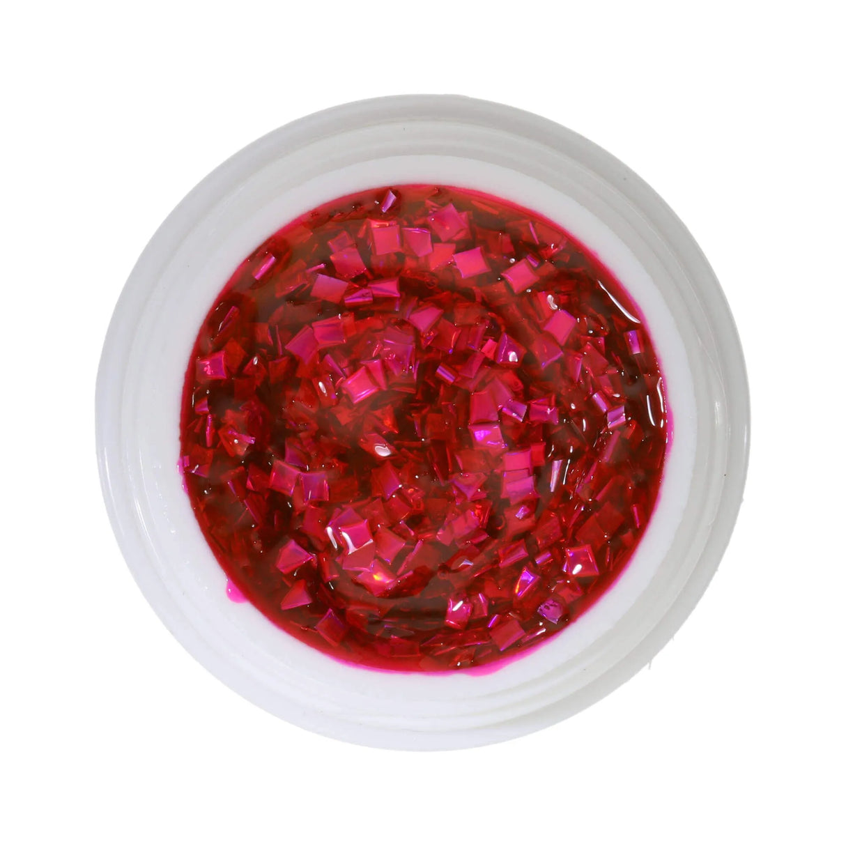 #410 Premium-EFFEKT Gel de Color 5ml Gel translúcido de color rosa intenso con efecto arcoíris