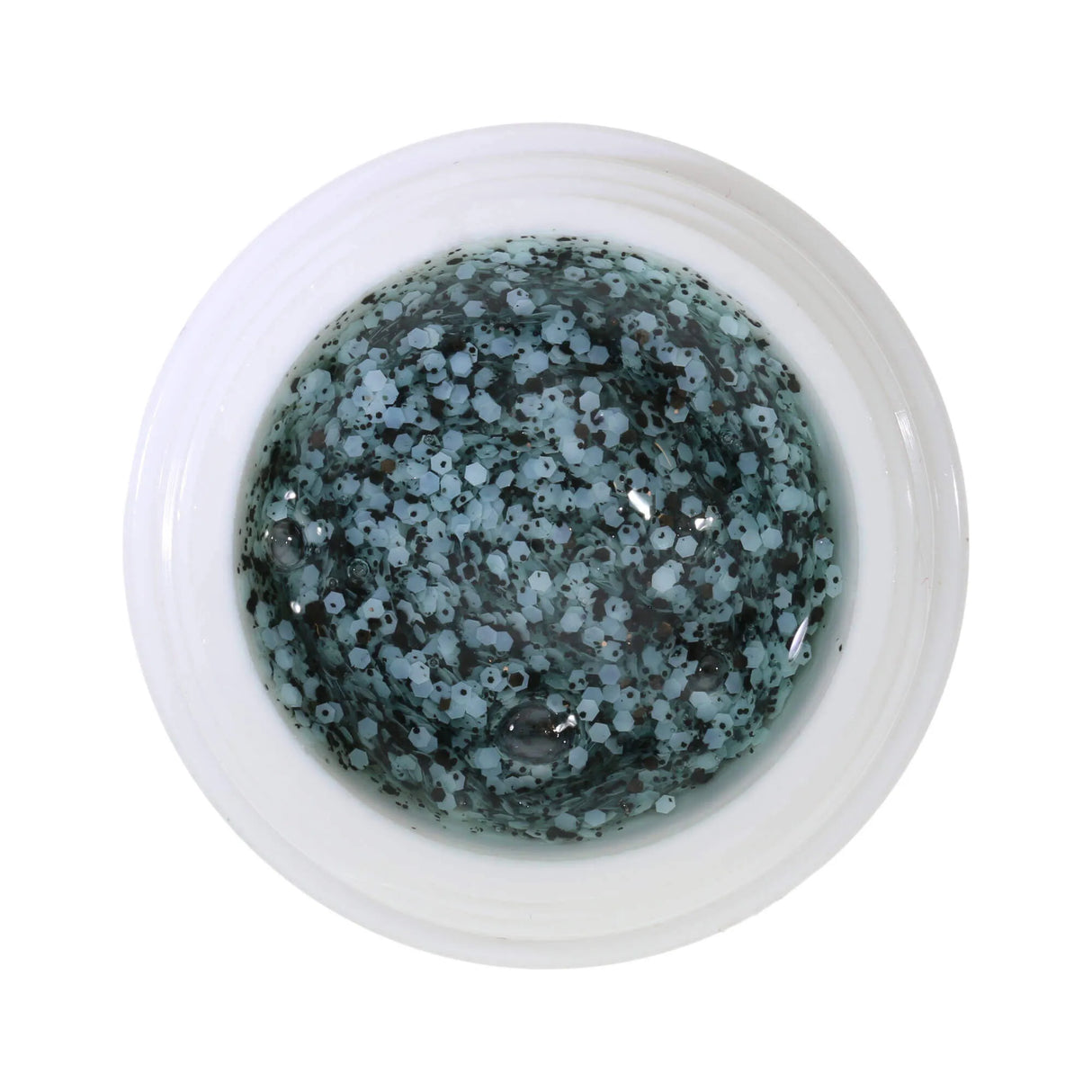 #433 Premium GLITTER Color Gel 5ml Clear Gel with a Perfect Mix of White, Black, and Copper Glitter