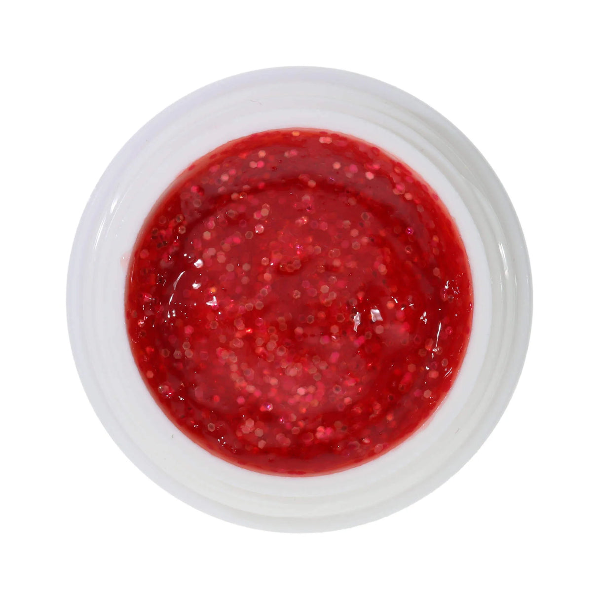 #465 <<< t60>37>5>remium-GLITTER Color Gel 5ml Rot-gold-irisierendes Glittergel