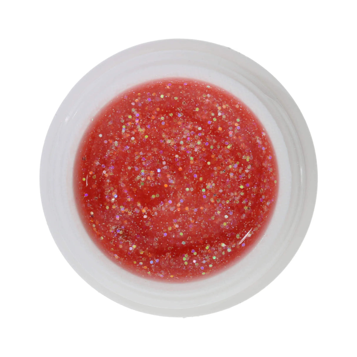 #481 Premium-GLITTER Gel de Color 5ml Gel transparente rosa con efecto arcoíris