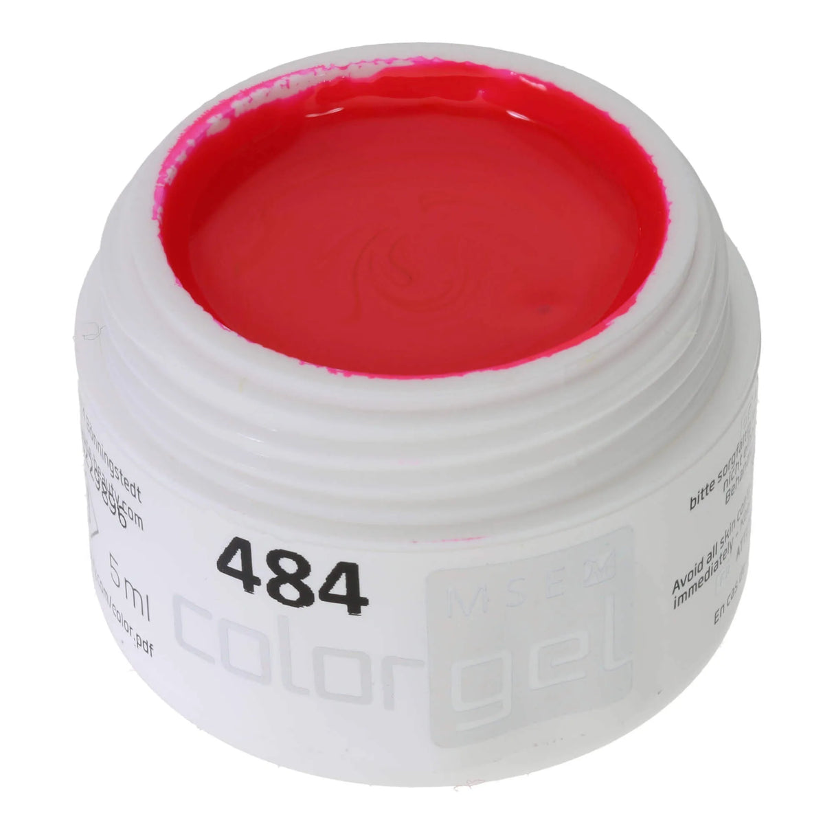 #484 < t5>remium-PURE Color Gel 5ml Neon Hellrot