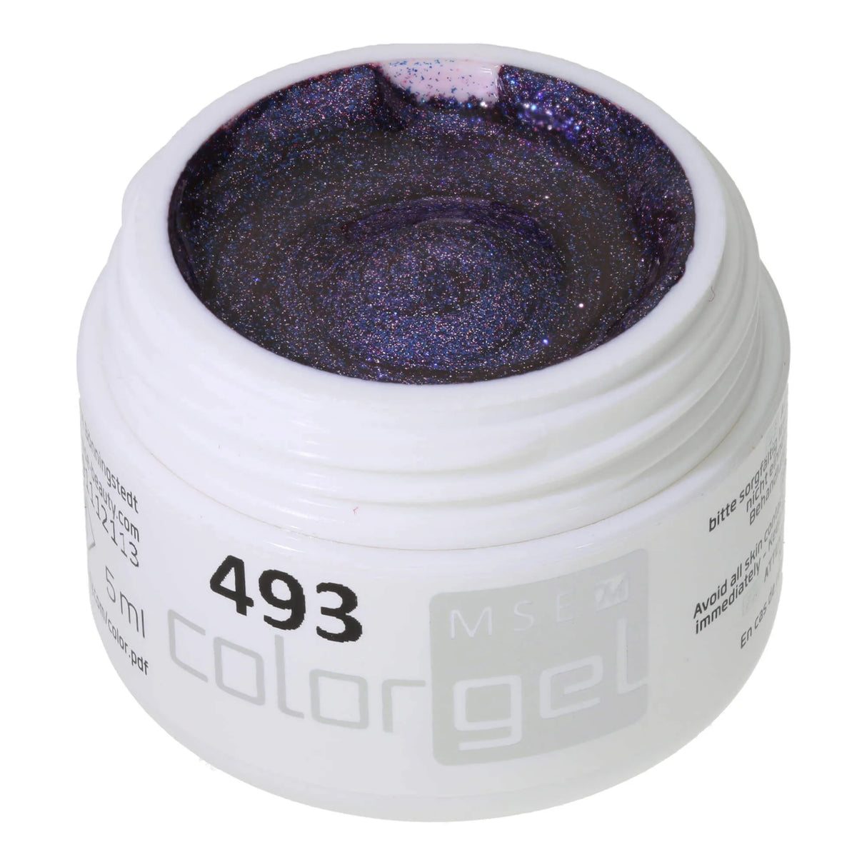 #493 <<<< t48>47>36>5>remium-EFFEKT Color Gel 5ml Rötlich-violettes Metallicgel