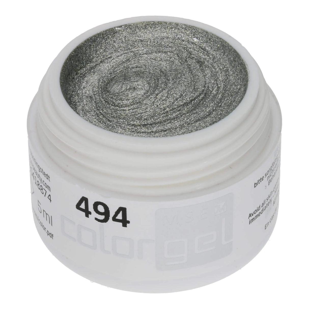 #494 Gel de Color Premium-EFFECT 5ml Gel Metálico color champán