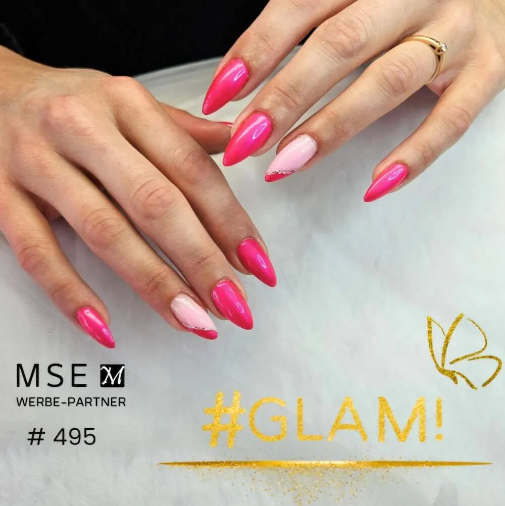 #495 << t46>5>remium-EFFEKT  Color  Gel 5ml  Neon-Pink  mit dezentem  Schimmer