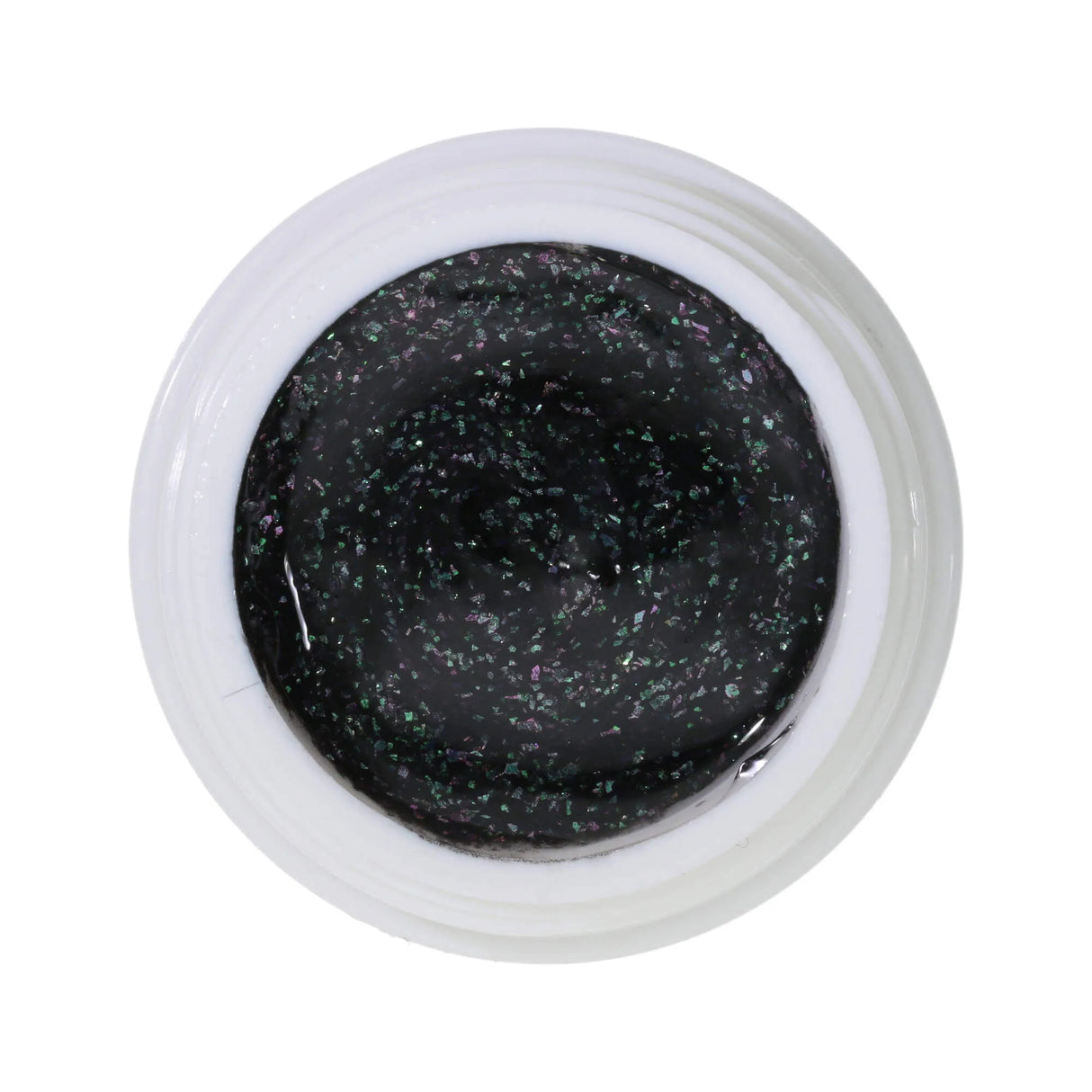 #496 <<<< t65>56>47>5>remium-EFFEKT Color Gel 5ml Dunkelgrau mit rosa-roten Effektpartikeln