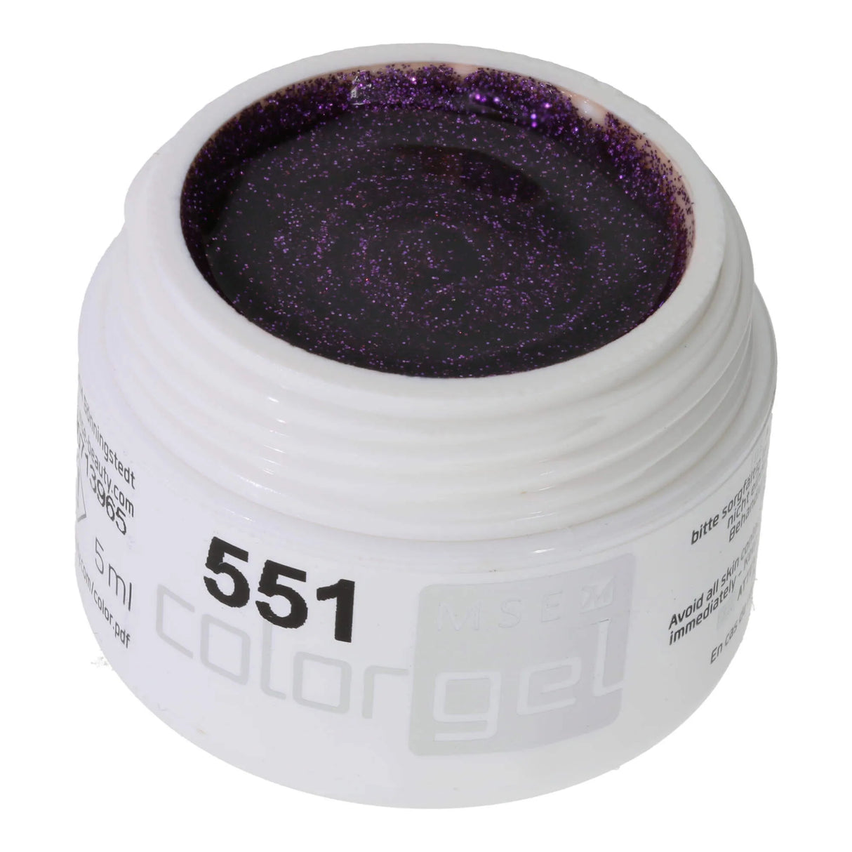 #551 Premium-GLITTER Color Gel 5ml Gel Violett