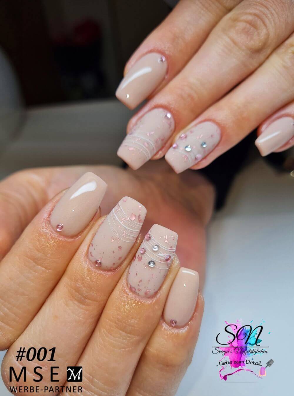 #001 EFFEKT Farbgel - Color Gel 5ml Dezent schimmernder Nude-Ton - MSE - The Beauty Company