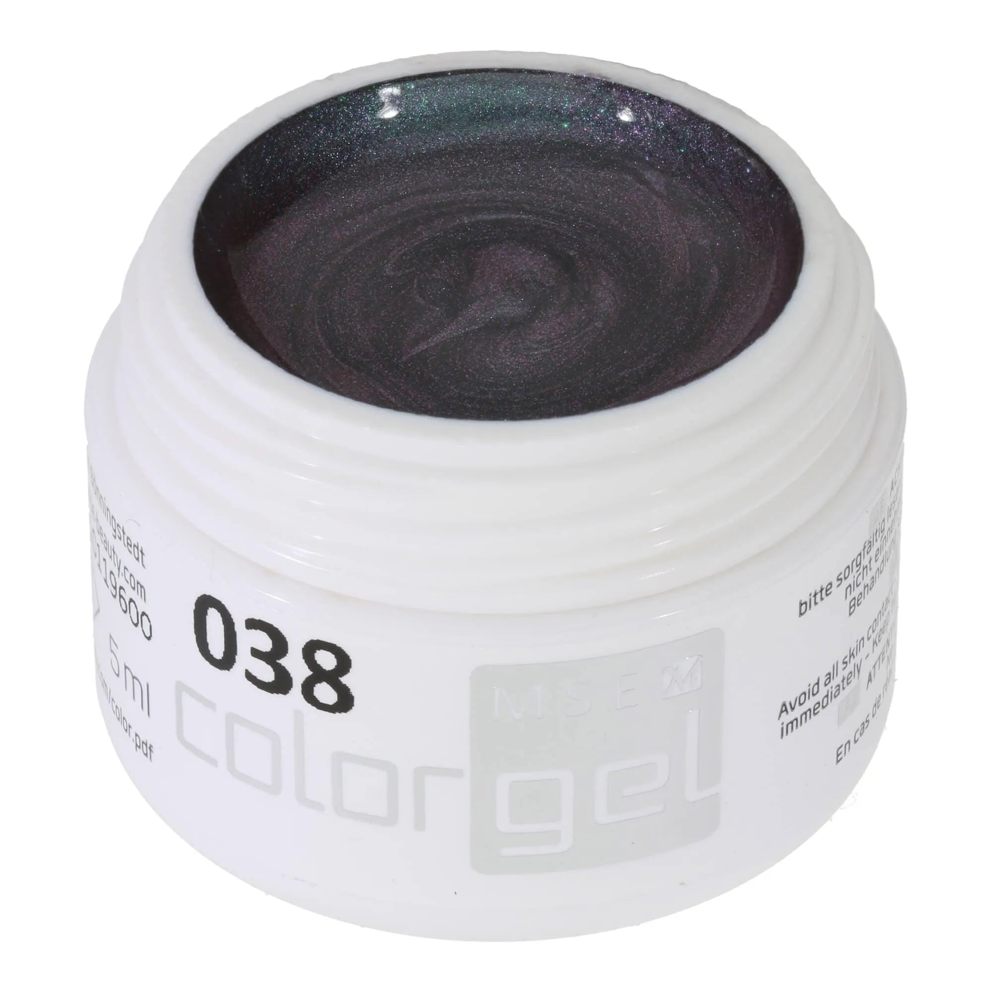 #038 Premium-EFFEKT Color Gel 5ml Dunkelgrau rosa-grün changierend
