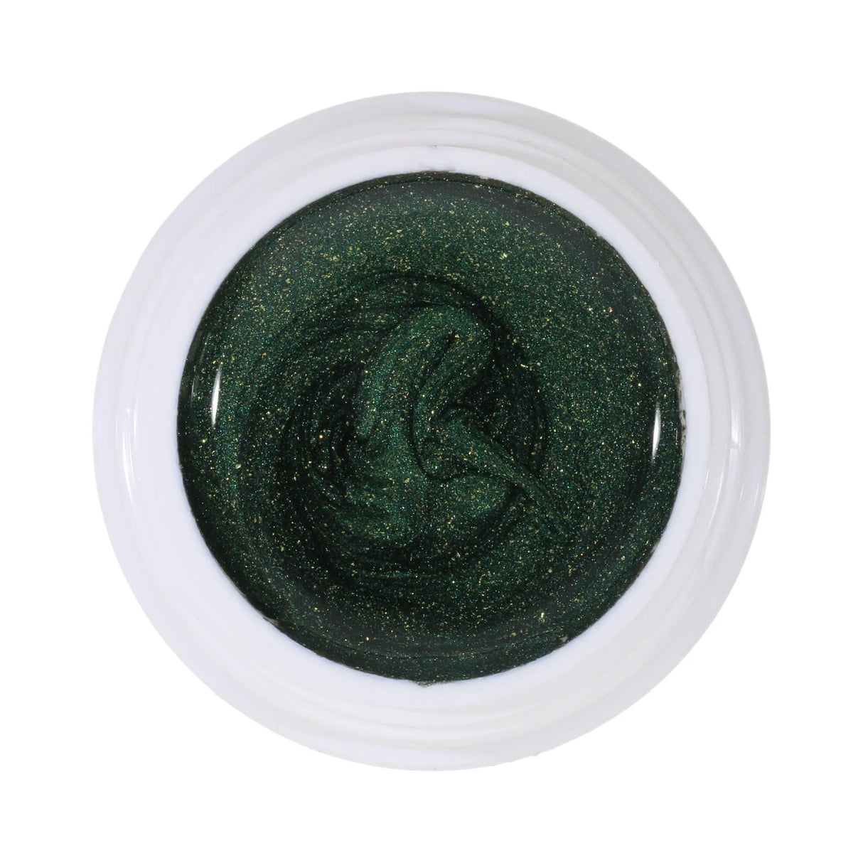 #044 Premium-EFFEKT Color Gel 5ml Helles Tannengrün dominiert von kräftigen Goldpartikeln - MSE - The Beauty Company