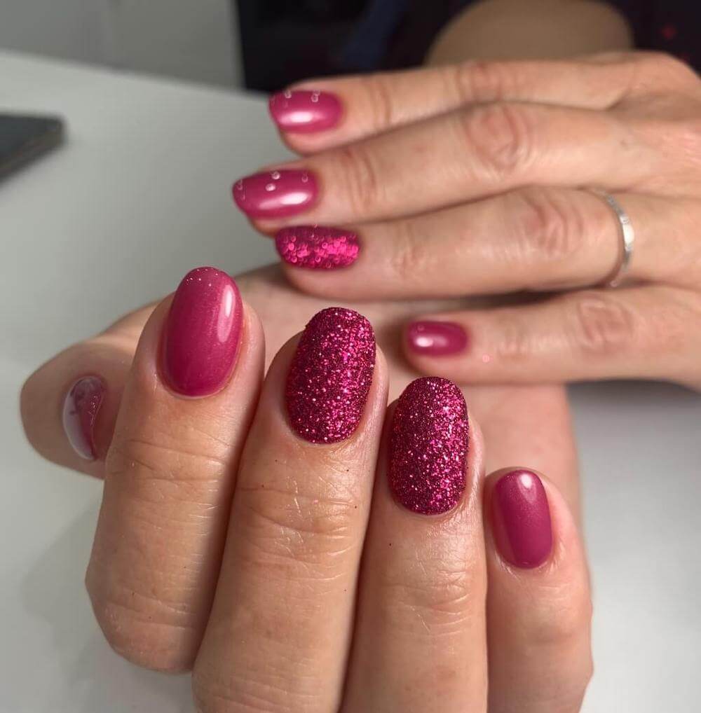 #057 Premium-EFFEKT Color Gel 5ml Kombination aus dunklem Pink und Rotviolett mit Perlmuttschimmer - MSE - The Beauty Company