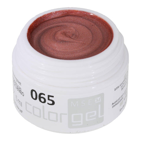 #065 Premium-EFFEKT Color Gel 5ml Heller Rosenholzton unterstrichen vom Perlglanzeffekt - MSE - The Beauty Company