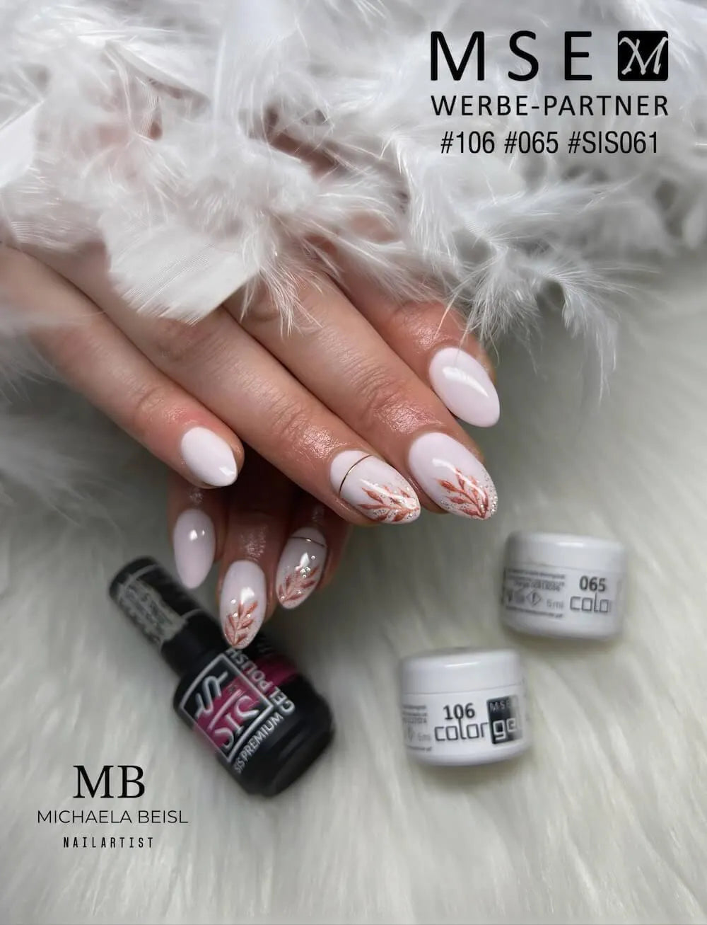 #065 Premium-EFFEKT Color Gel 5ml Heller Rosenholzton unterstrichen vom Perlglanzeffekt - MSE - The Beauty Company