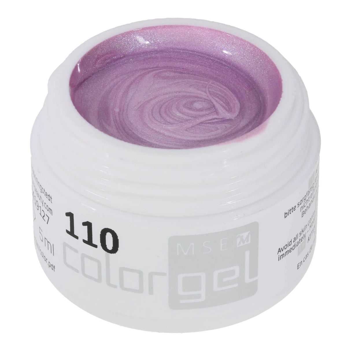 #110 Premium-EFFEKT Color Gel 5ml Bläuliches Rosa mit Perlglanz - MSE - The Beauty Company
