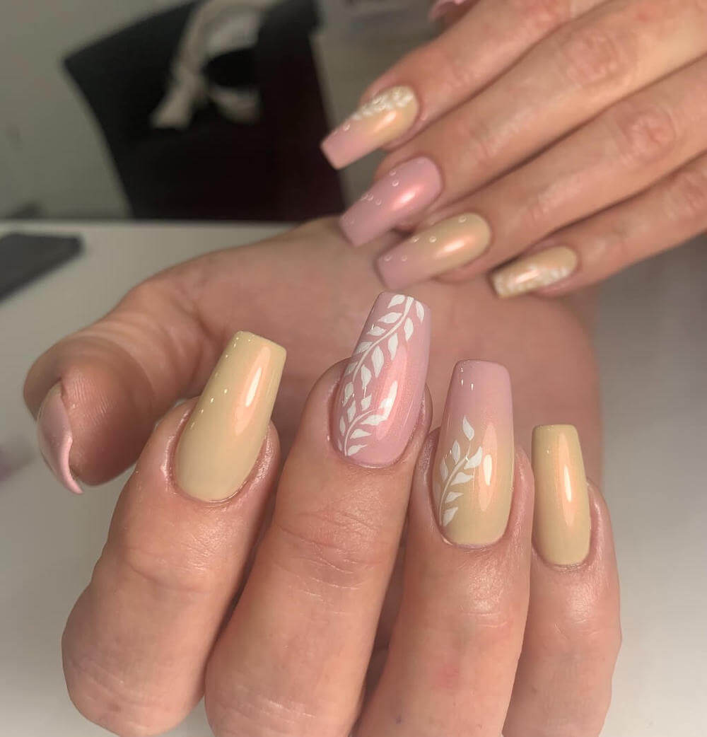 #125 Premium-EFFEKT Color Gel 5ml Blasses cremefarbenes Mandarin mit dunklem Perlglanz - MSE - The Beauty Company