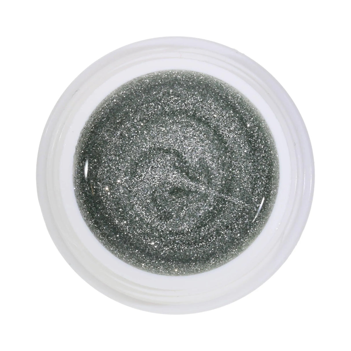 #128 Premium-GLITTER Color Gel 5ml Klar mit kräftigem Silberglitter - MSE - The Beauty Company