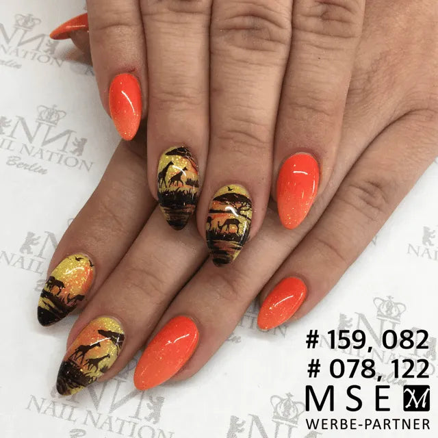 #159 Premium-EFFEKT Color Gel 5ml Leuchtendes Gelb mit goldenem Perleffekt - MSE - The Beauty Company