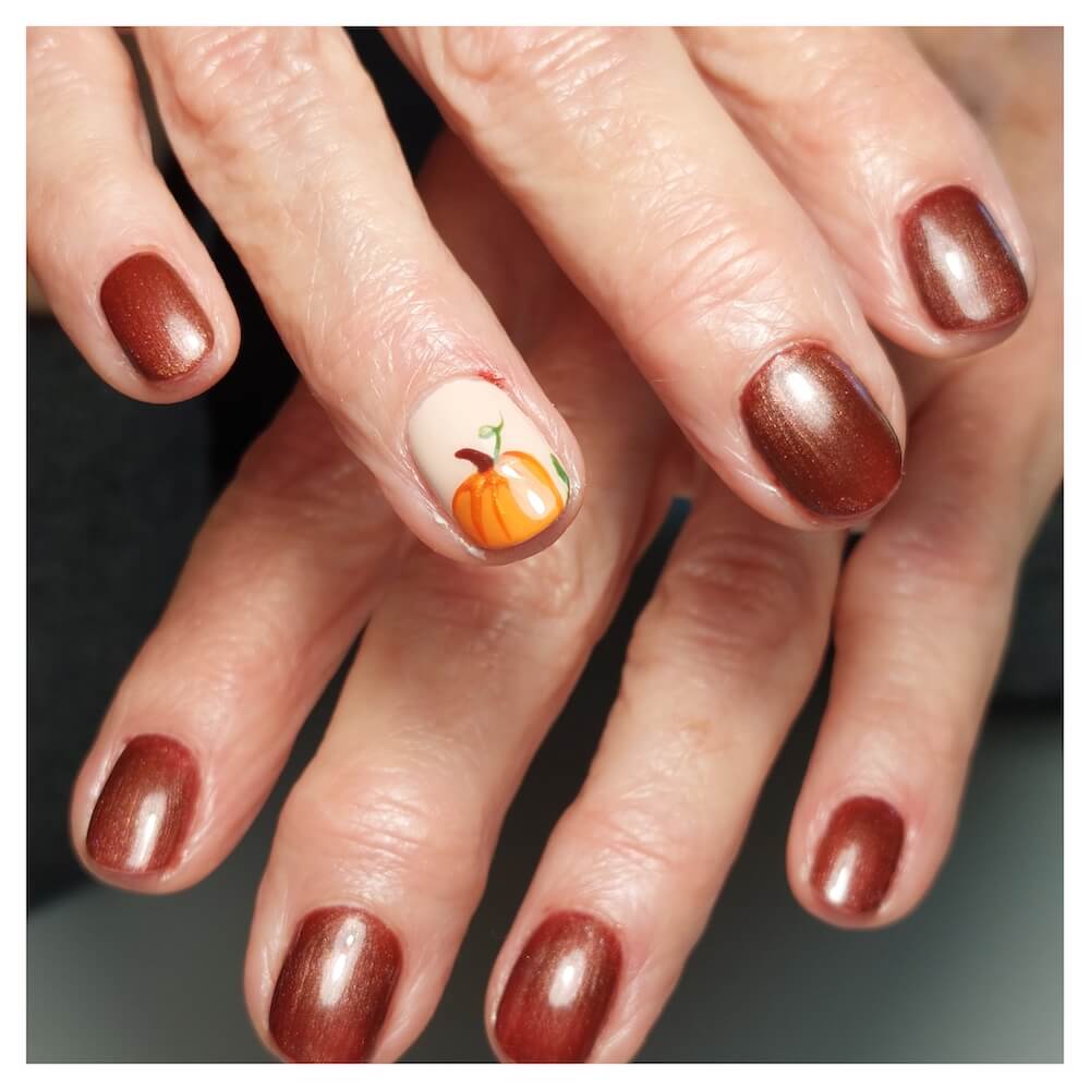 #168 Premium-EFFEKT Color Gel 5ml Leuchtendes Orange mit Goldeffekt - MSE - The Beauty Company