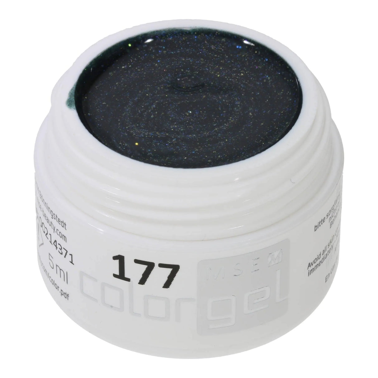 #177 Premium-EFFEKT Color Gel 5ml Dunkles Grün mit blauem Unterton und grün-blauem Effekt - MSE - The Beauty Company