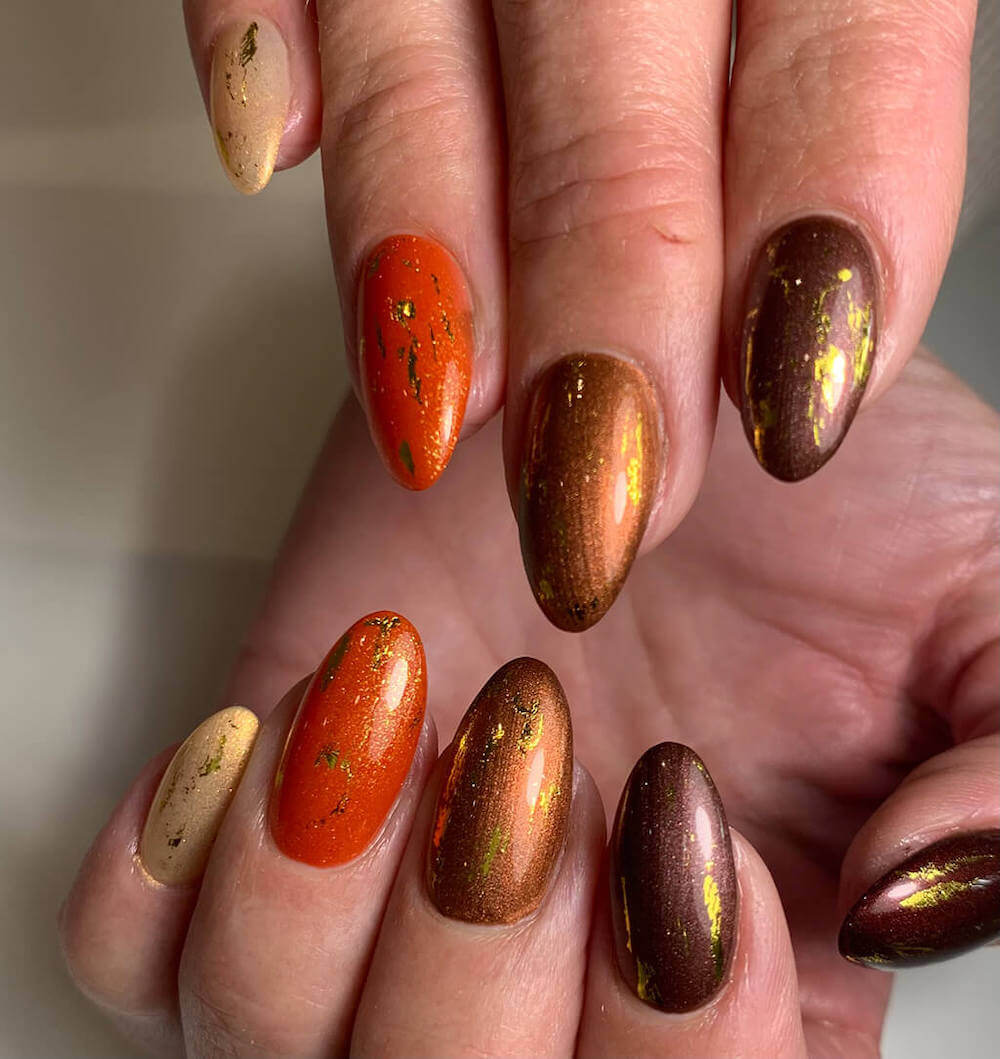 #188 Premium-EFFEKT Color Gel 5ml Dunkles Braunrot mit rotem Perlglanz - MSE - The Beauty Company