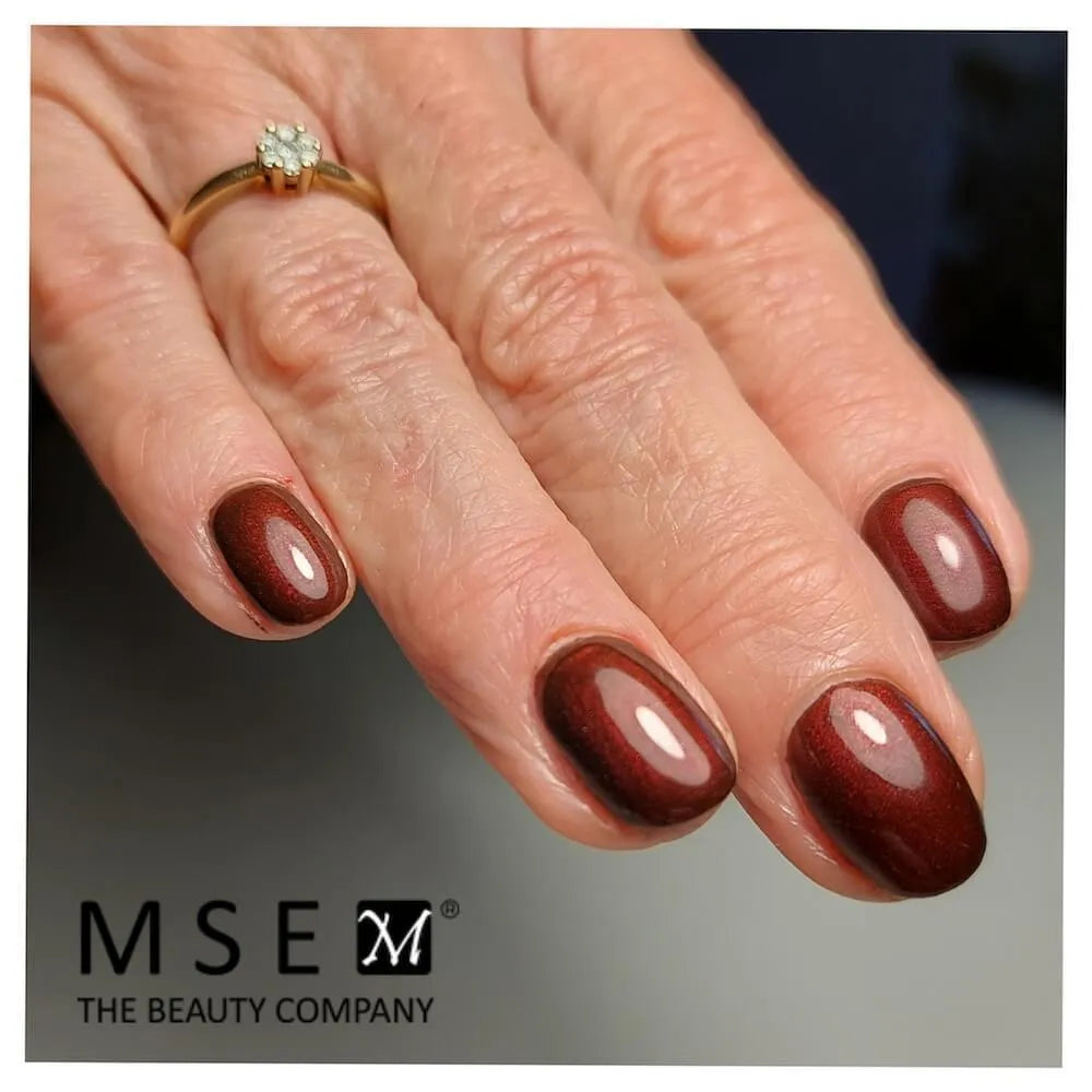 #188 Premium-EFFEKT Color Gel 5ml Dunkles Braunrot mit rotem Perlglanz - MSE - The Beauty Company