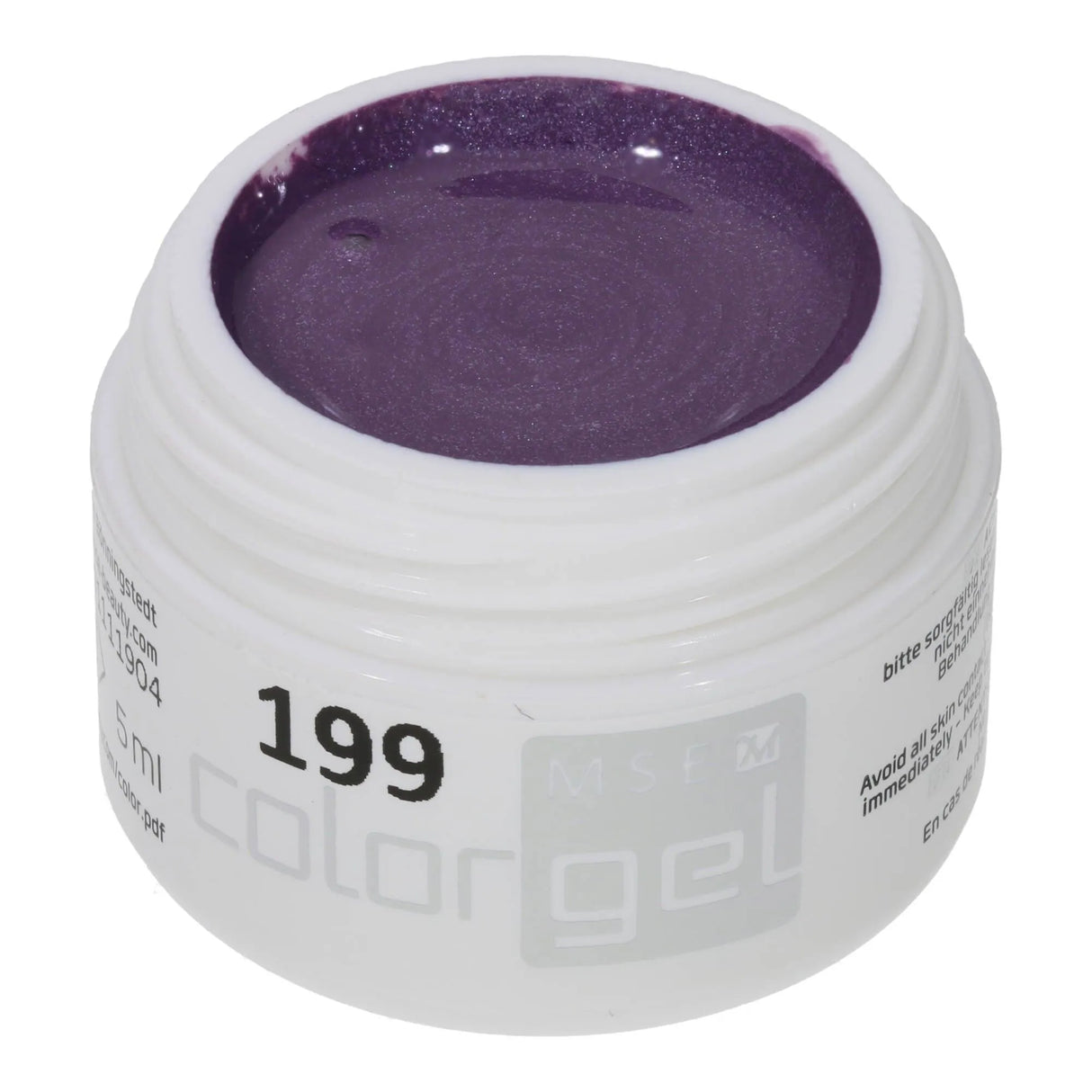 #199 Premium-EFFEKT Color Gel 5ml Flieder mit leichtem Silbereffekt - MSE - The Beauty Company