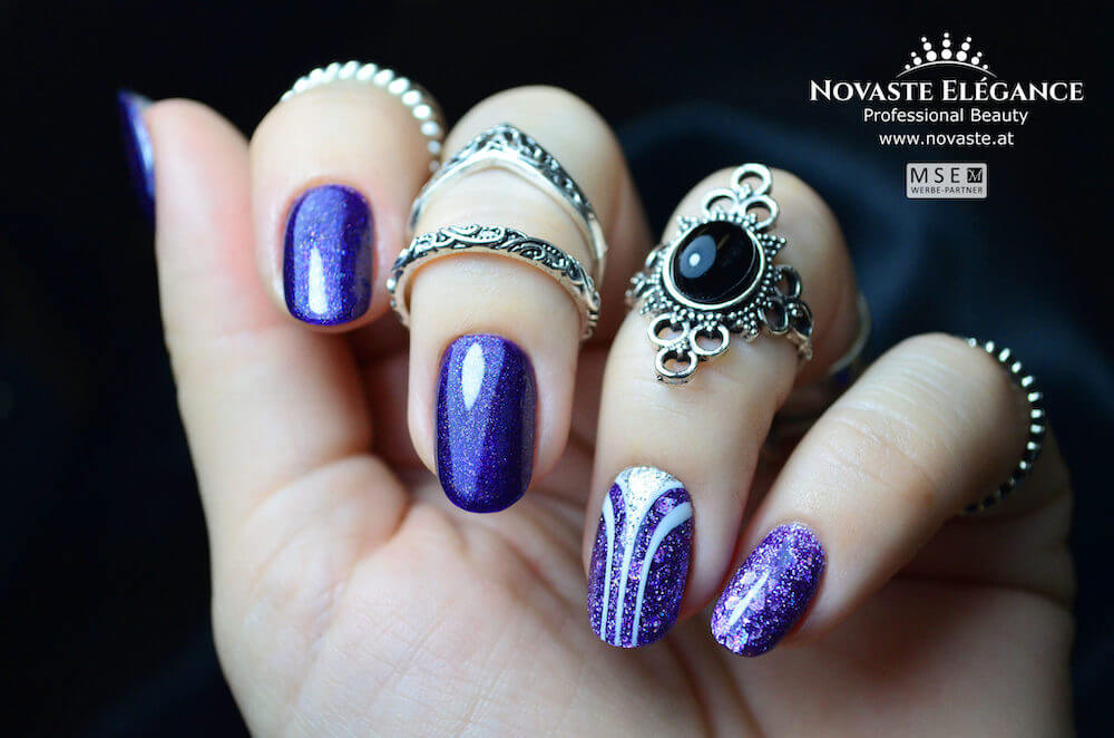 #205 Premium-EFFEKT Color Gel 5ml Kräftiges Blauviolett mit Multicoloreffekt - MSE - The Beauty Company