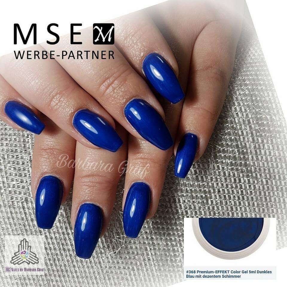 #368 Premium-EFFEKT Color Gel 5ml Dunkles Blau mit dezentem Schimmer - MSE - The Beauty Company