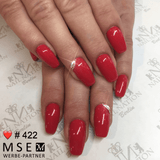 #422 Premium-PURE Color Gel 5ml Leuchtendes Rot mit pinkfarbenem Unterton - MSE - The Beauty Company