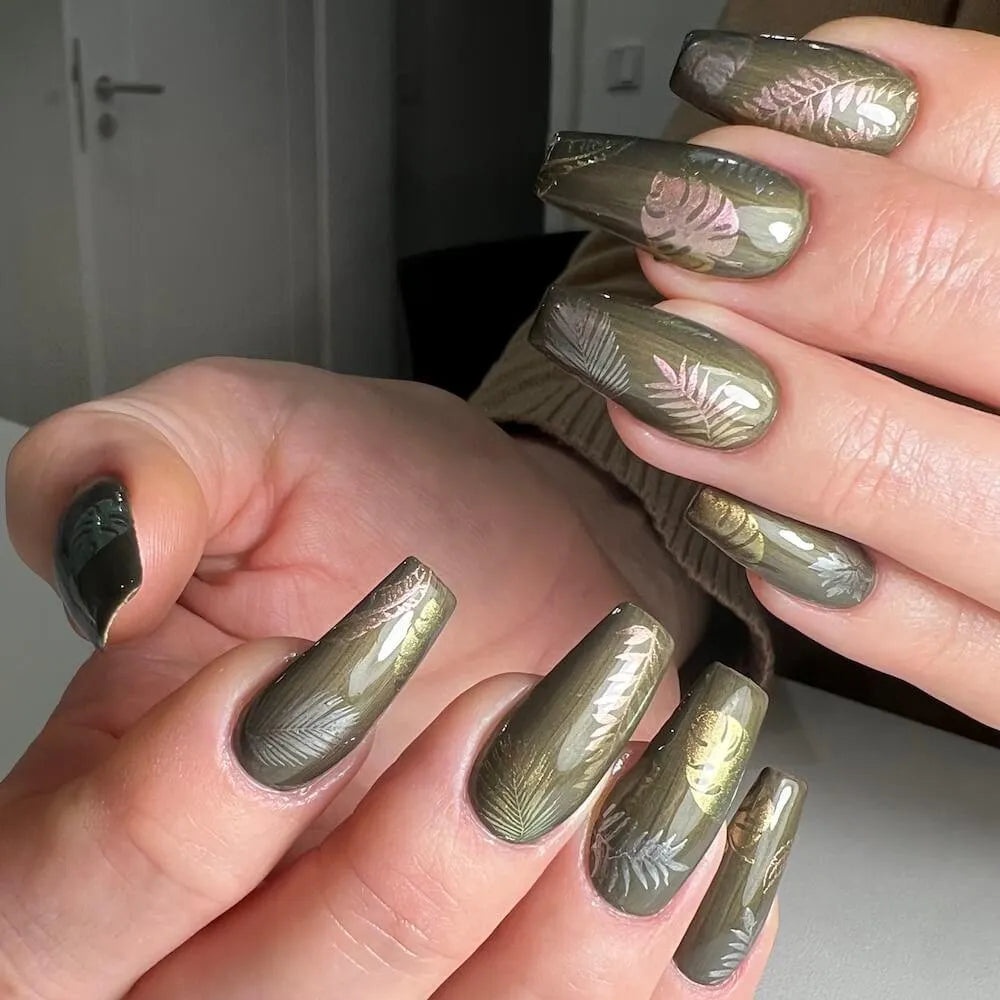 #468 Premium-EFFEKT Color Gel 5ml Schwarzoliv mit dezentem Perlglanz - MSE - The Beauty Company