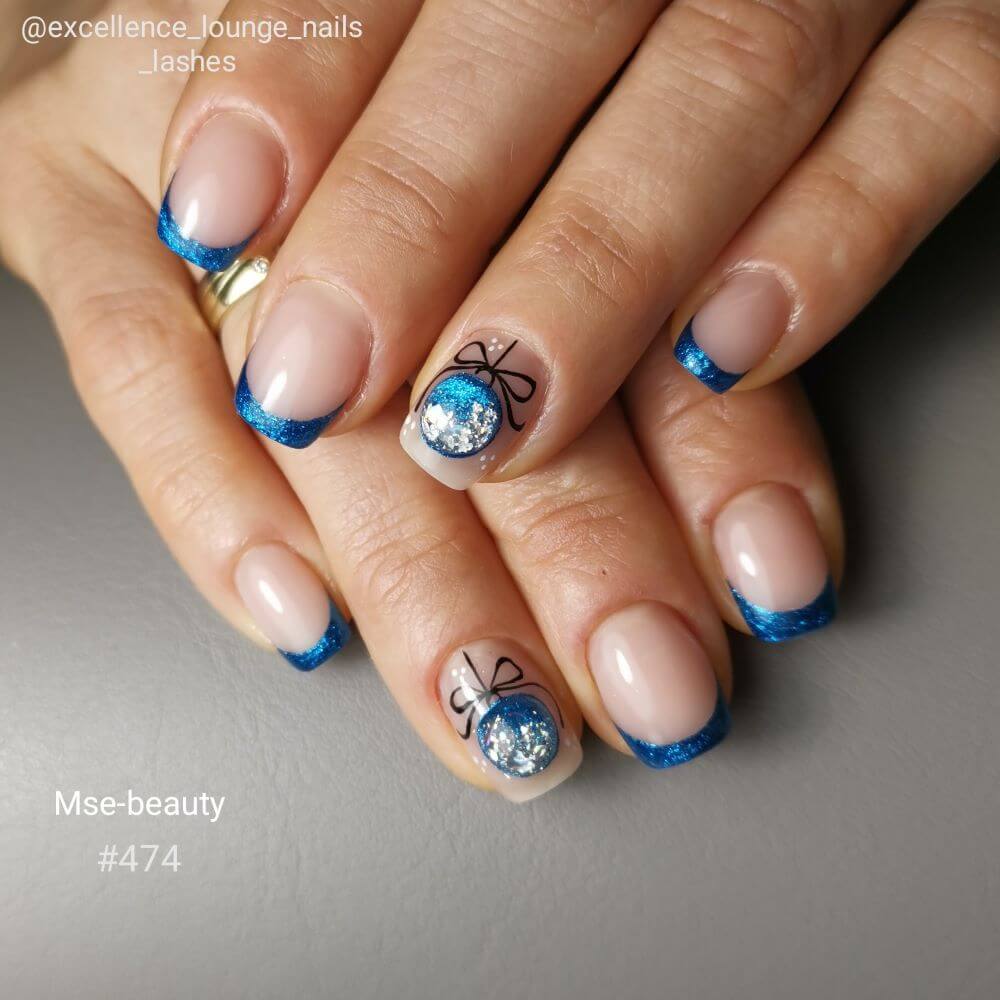 #474 Premium-EFFEKT Color Gel 5ml Dunkelblaues Metallicgel - MSE - The Beauty Company