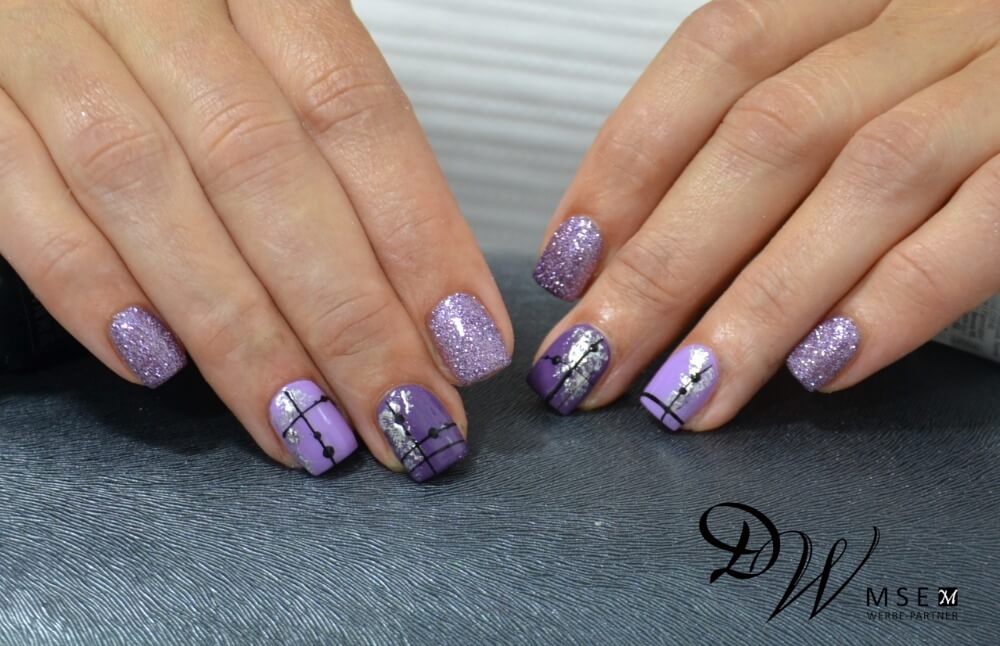 #553 Premium-GLITTER Color Gel 5ml flieder - MSE - The Beauty Company