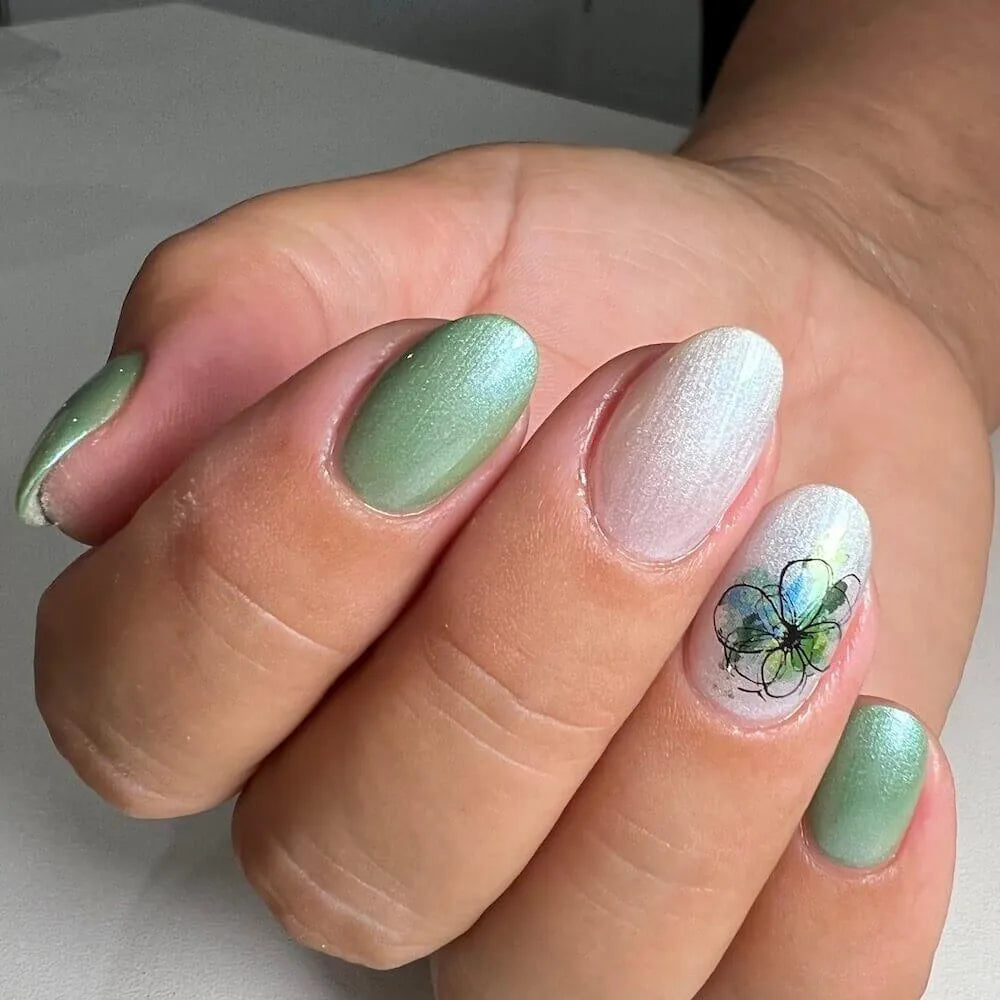 #P-22 Mother of Pearl EFFEKT Color Gel 5ml Grün - MSE - The Beauty Company