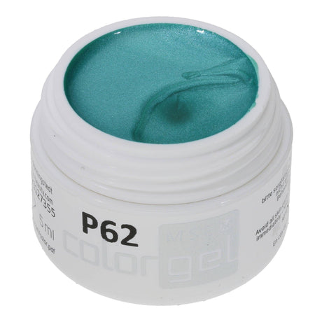 #P-62Mother of Pearl EFFEKT Color Gel 5ml Blaugrün - MSE - The Beauty Company
