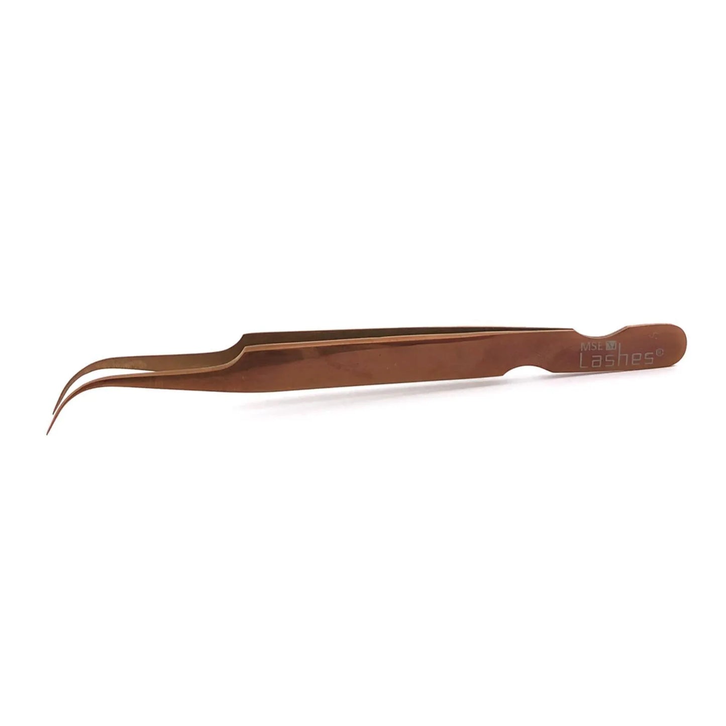 MSE Lashes: Strong Curved Tweezers, "Rose Gold"