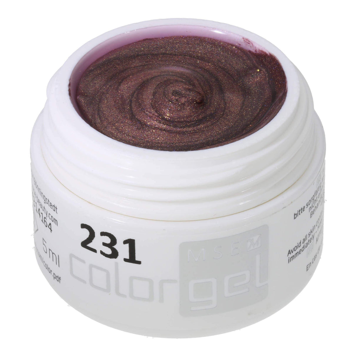 #231 Premium-EFFEKT Color Gel 5ml Dunkles Gold-Pink - MSE - The Beauty Company