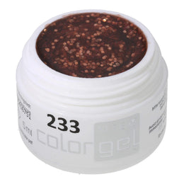 #233 Premium-GLITTER Color Gel 5ml Kupferrotes Glittergel