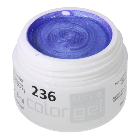 #236 Premium-EFFEKT Color Gel 5ml Lilablau mit Perlglanz - MSE - The Beauty Company