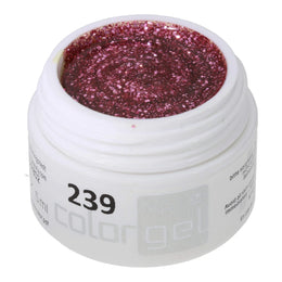 #239 Premium-GLITTER Color Gel 5ml Kräftig rosafarbenes Glittergel