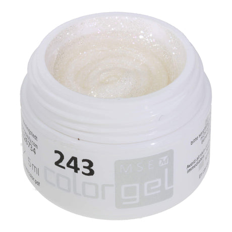 #243 Premium-EFFEKT Color Gel 5ml Silberschimmerndes Weiss - MSE - The Beauty Company