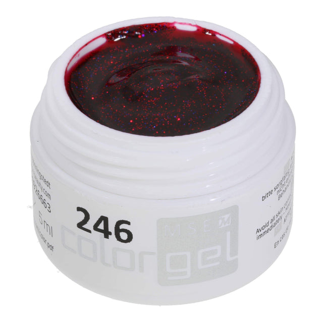 #246 Premium-GLITTER Color Gel 5ml Mischung aus rotem und blauem Glitter - MSE - The Beauty Company